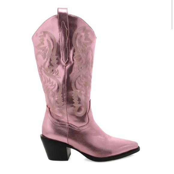 Billini Shoes Billini Danilo Light Pink Metallic Western Cowgirl Cowboy Boots Size 9 New
